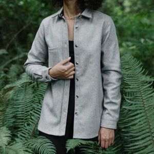 Anian recycled wool modern melton jacket size medium women’s